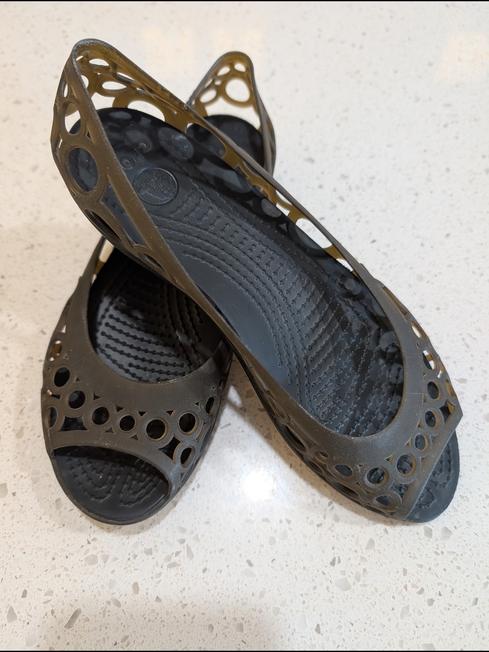 Crocs Adrina Peep-toe Jelly Vintage 80s Women's Size 7